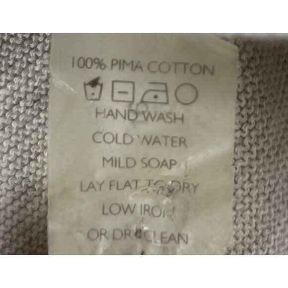 MEDIUM M Peruvian Connection Pima Cotton Knit Beige Gray Pullover Sweater - Picture 6 of 10